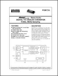 Click here to download PCM1733 Datasheet