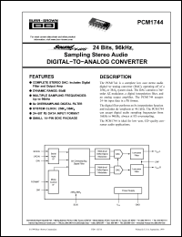 Click here to download PCM1744 Datasheet