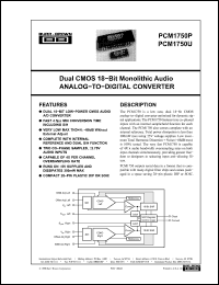 Click here to download PCM1750P Datasheet