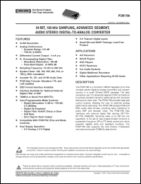 Click here to download PCM1796 Datasheet