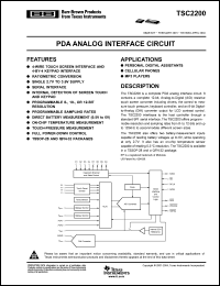 Click here to download TSC2200IPW Datasheet