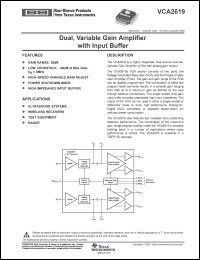 Click here to download VCA2619YT Datasheet