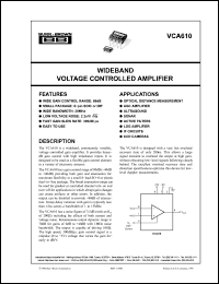 Click here to download VCA610 Datasheet