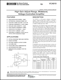Click here to download VCA810AIDR Datasheet