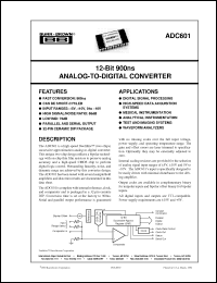 Click here to download ADC601 Datasheet