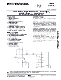 Click here to download OPA827AID Datasheet