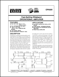 Click here to download OPA600SM Datasheet