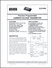 Click here to download ALD1000 Datasheet