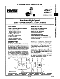 Click here to download OPA637AD Datasheet