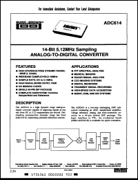 Click here to download ADC614JHQ Datasheet
