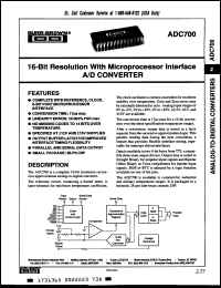 Click here to download ADC700BH-BI Datasheet