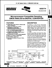Click here to download ADS774JD Datasheet