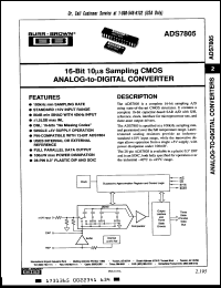 Click here to download ADS7805BP Datasheet