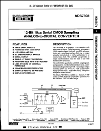 Click here to download ADS7808AU Datasheet