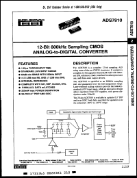 Click here to download ADS7810BP Datasheet