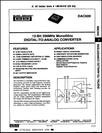 Click here to download DAC600BN Datasheet