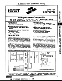Click here to download DAC707KH Datasheet