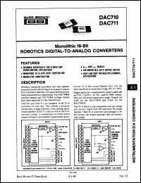 Click here to download DAC710KH Datasheet