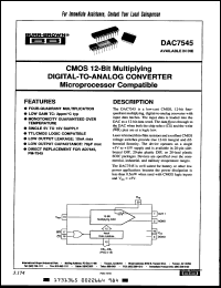 Click here to download DAC7545BH Datasheet