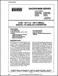 Click here to download DAC870V/MIL Datasheet