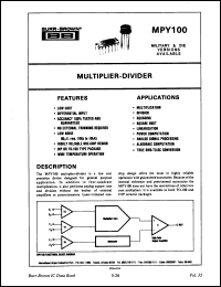 Click here to download MPY100CM-BSS4 Datasheet