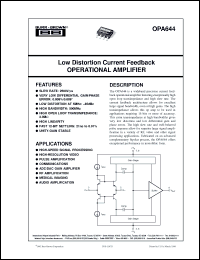 Click here to download OPA644 Datasheet