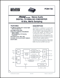 Click here to download PCM1726 Datasheet