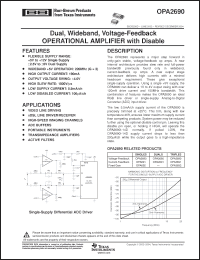Click here to download OPA2690IDBV Datasheet