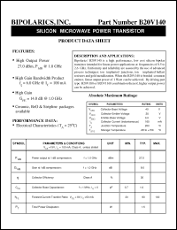 Click here to download B20V140 Datasheet