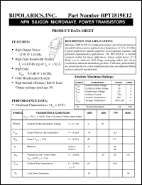 Click here to download BPT1819E12 Datasheet