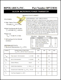 Click here to download BPT23E01 Datasheet