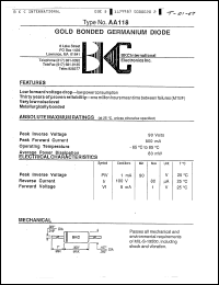 Click here to download AA118 Datasheet