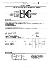 Click here to download AA137 Datasheet