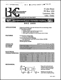 Click here to download BKC2000 Datasheet