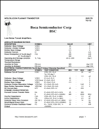 Click here to download 2N5179 Datasheet