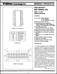 Click here to download WE256K8-150CI Datasheet