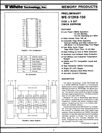 Click here to download WE512K8-150 Datasheet