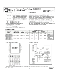 Click here to download BS616LV4011DC Datasheet