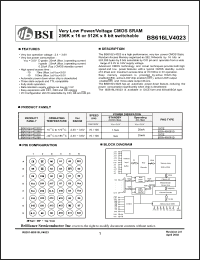 Click here to download BS616LV4023DC Datasheet
