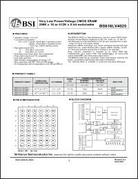 Click here to download BS616LV4025BI Datasheet