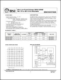 Click here to download BS616UV1620BI Datasheet