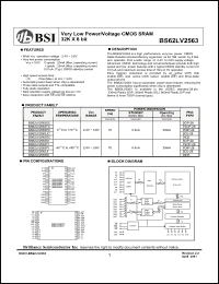 Click here to download BS62LV2563TI Datasheet