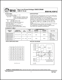 Click here to download BS616LV2012 Datasheet