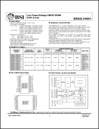 Click here to download BS62LV4001 Datasheet