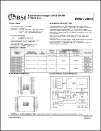 Click here to download BS62LV4005 Datasheet