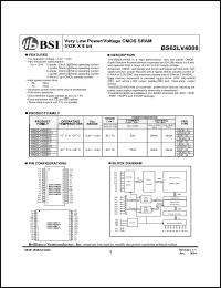 Click here to download BS62LV4008STCP55 Datasheet