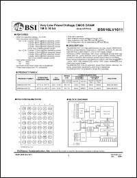 Click here to download BS616LV1611FCP70 Datasheet