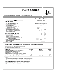 Click here to download P4KE200C Datasheet