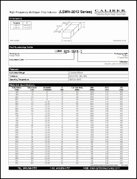 Click here to download LSMH-2012-2N7J-B Datasheet