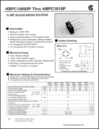 Click here to download KBPC1001P Datasheet